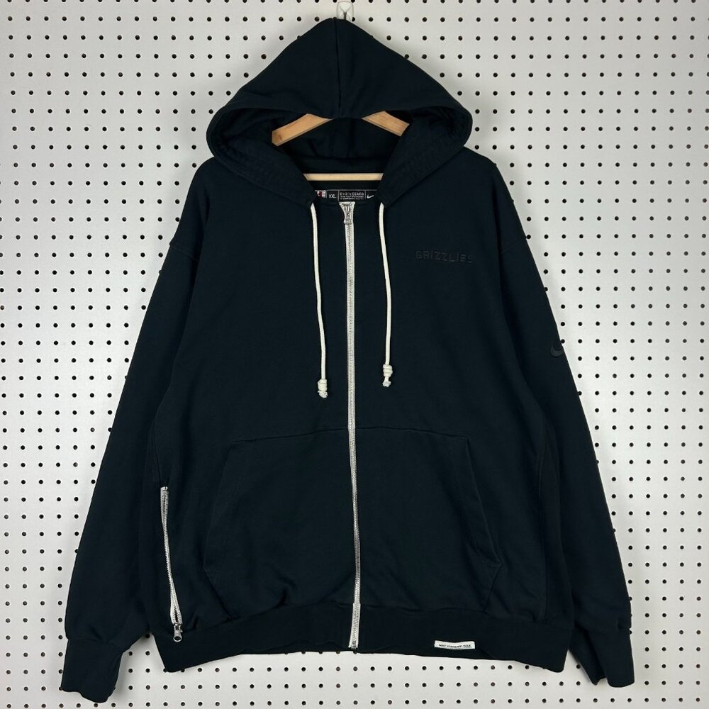 Nike Memphis Grizzlies‎ Hoodie XXL Black Full Zip Team Issued Workout Travel Ja